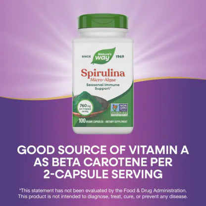 Nature's Way, Spirulina Micro-Algae ( Antioxidant Properties & Seasonal Immune Support )