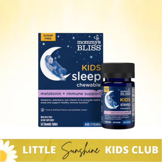 LittleSunshine | Mommy's Bliss, Kids Sleep Chewable, Melatonin + Immune Support, Age 3 Years+, Mixed