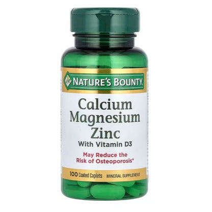 LittleSunshine | Nature's Bounty, Calcium Magnesium Zinc with Vitamin D3, 100 Coated Caplets