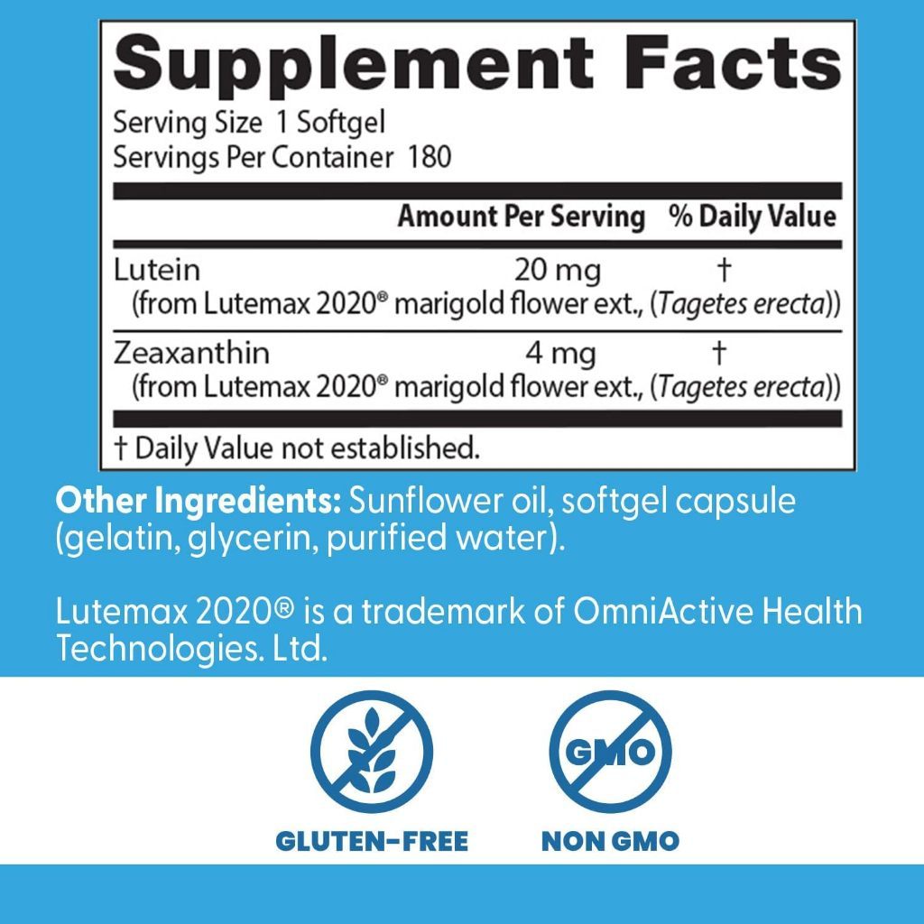 USA Supplements | Doctor's Best, Lutein, Lutemax 2020 ( Supports Eye Health )