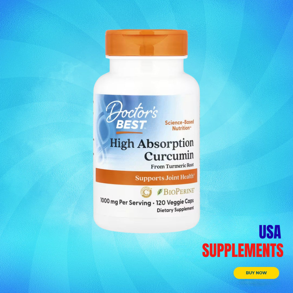 USA Supplements | Doctor's Best, High Absorption Curcumin, 120 Veg Caps ( Joint & Muscle Comfort )