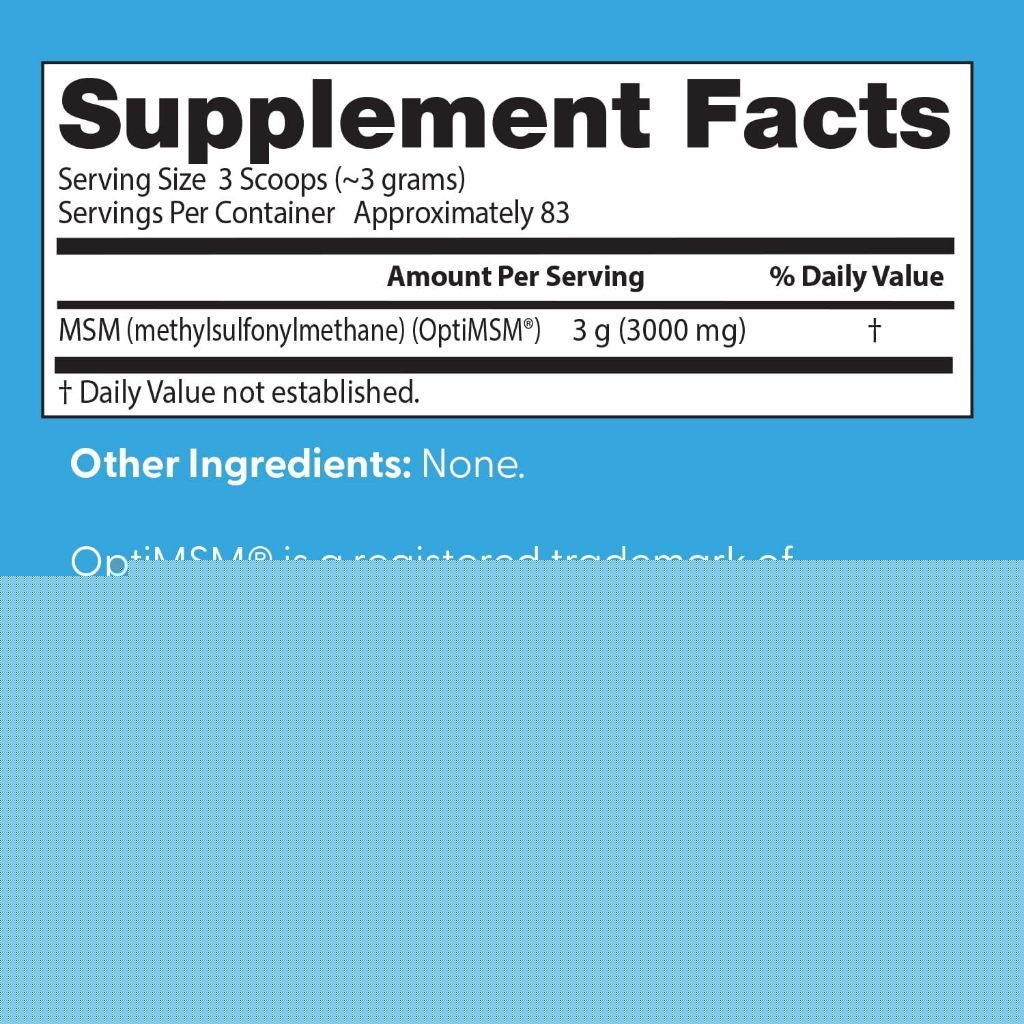 USA Supplements | Doctor's Best, MSM Powder with OptiMSM®, 8.8 oz ( Joint Comfort & Mobility )