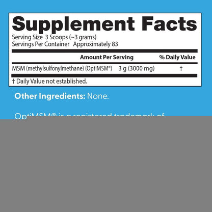USA Supplements | Doctor's Best, MSM Powder with OptiMSM®, 8.8 oz ( Joint Comfort & Mobility )