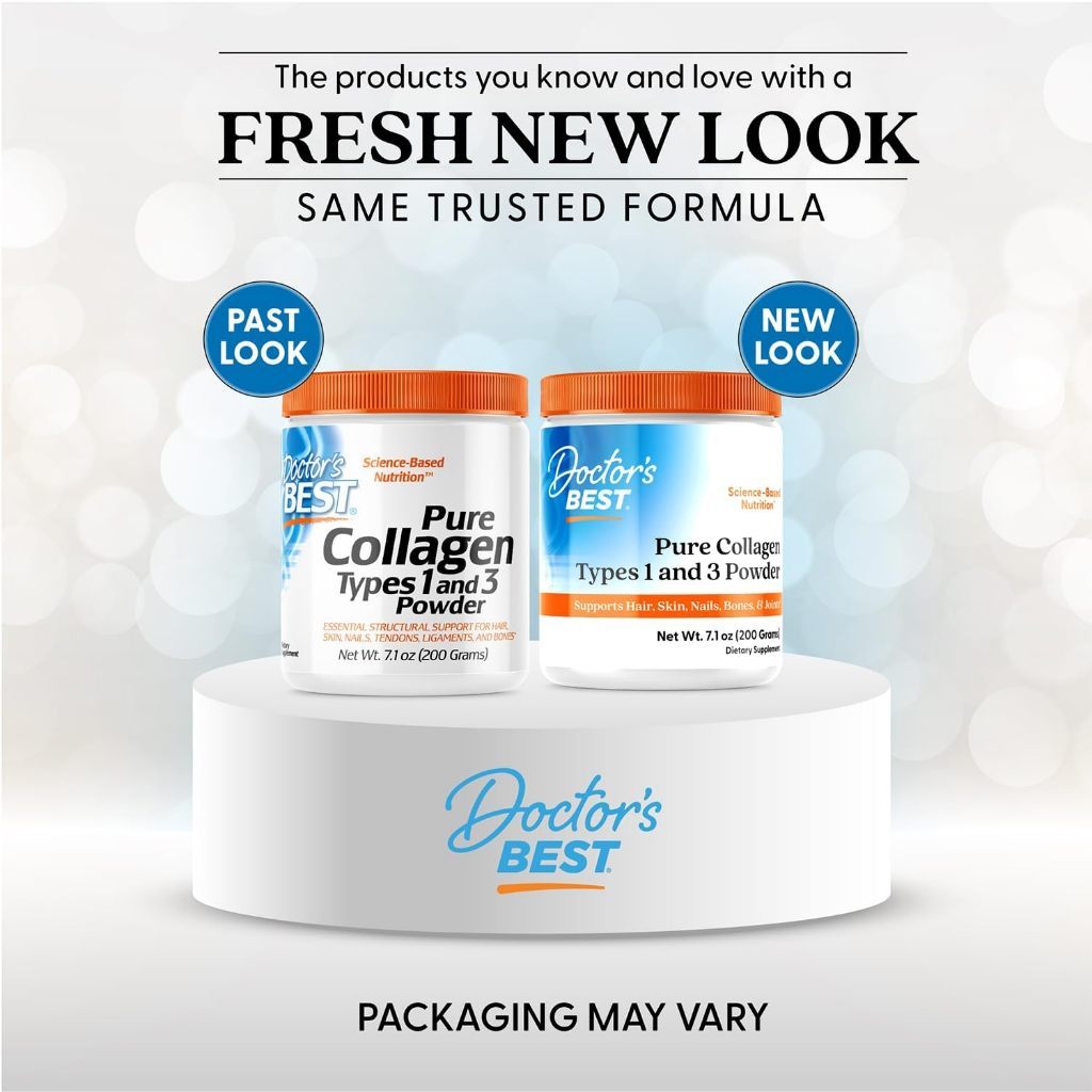 USA Supplements | Doctor's Best, Pure Collagen Types 1 and 3 Powder ( Bone Strength )