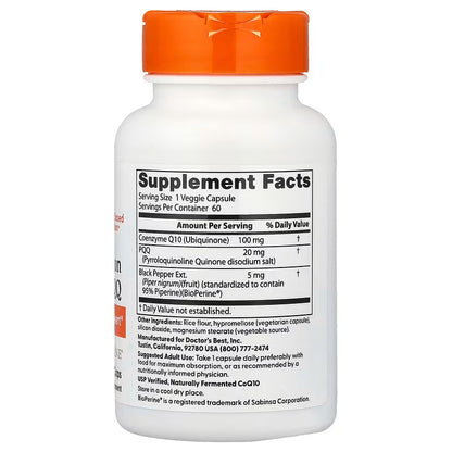 USA Supplements | Doctor's Best, High Absorption CoQ10 plus PQQ ( Cellular Energy Support )