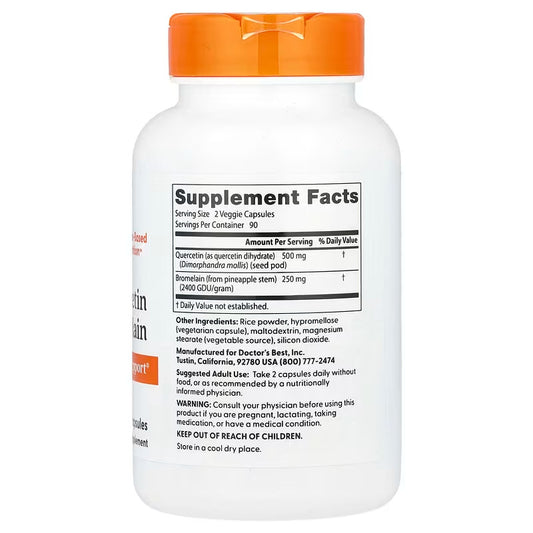 USA Supplements | Doctor's Best, Quercetin Bromelain ( Immune System Support )
