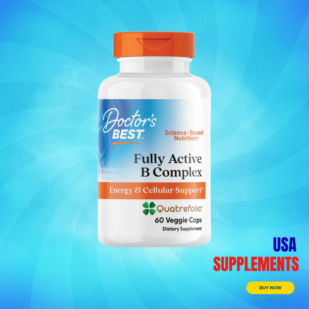USA Supplements | Doctor's Best, Fully Active B Complex with Quatrefolic ( Metabolism Support )