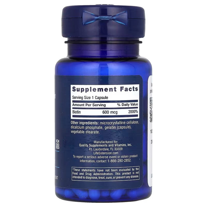 USA Supplements | Life Extension, Biotin ( Essential Nutrient for Healthy Hair and Nails )