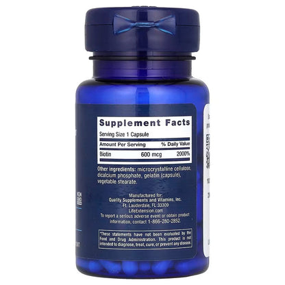 USA Supplements | Life Extension, Biotin ( Essential Nutrient for Healthy Hair and Nails )