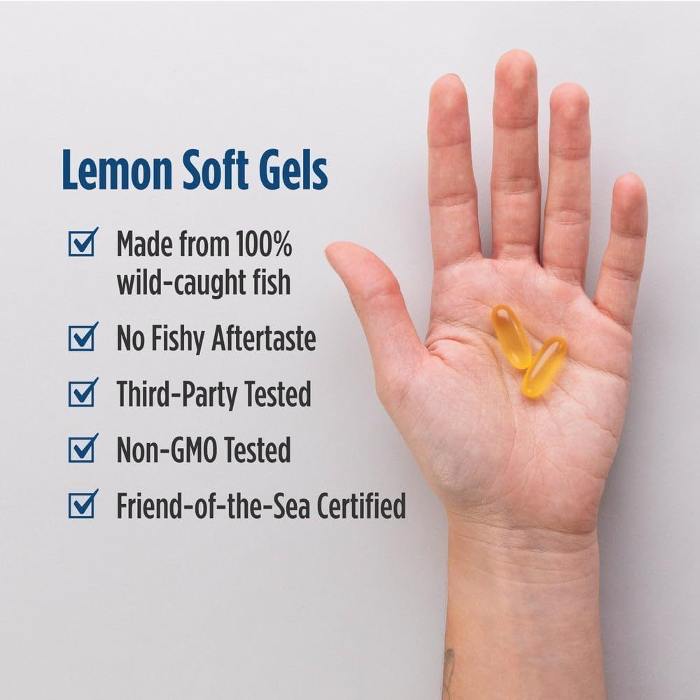 USA Supplements | Nordic Naturals, Omega-3, Lemon, 60 Soft Gels ( Heart & Brain Health Support )