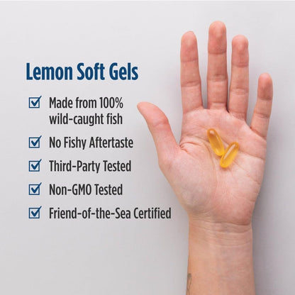 USA Supplements | Nordic Naturals, Omega-3, Lemon, 60 Soft Gels ( Heart & Brain Health Support )