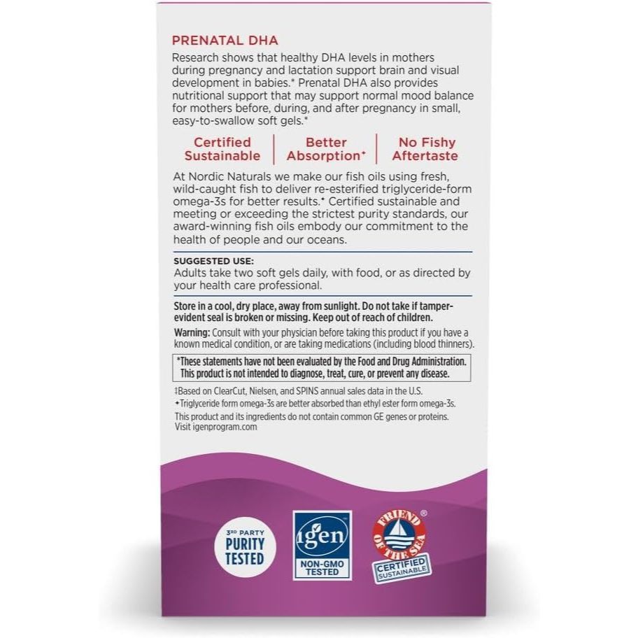 USA Supplements | Nordic Naturals, Prenatal DHA, Strawberry ( Babie's Brain Development )