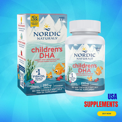 USA Supplements | Nordic Naturals, Children's DHA, Strawberry ( Supports Brain Development )