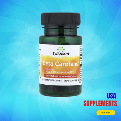 USA Supplements | Swanson, Beta Carotene 100 Softgels ( Eye and Vision Health )