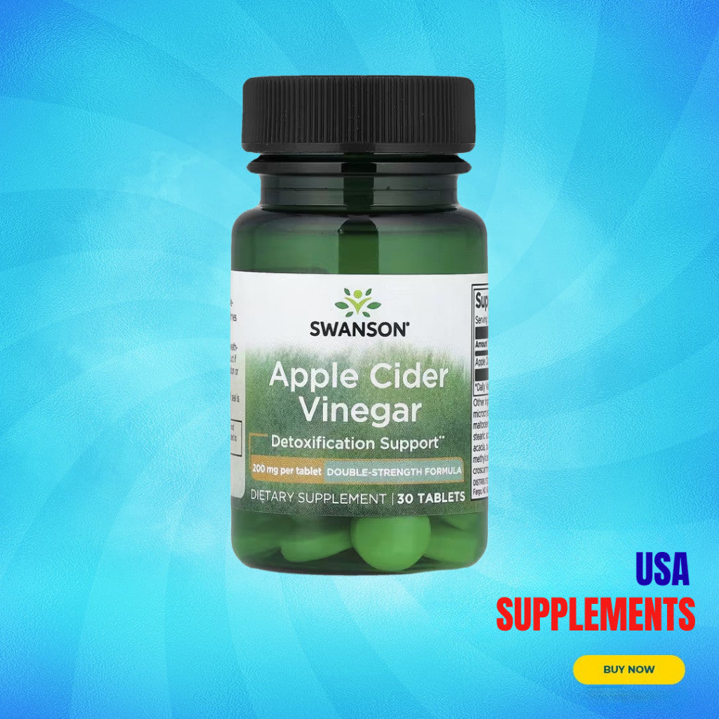 USA Supplements | Swanson, Apple Cider Vinegar, 200 mg, 30 Tablets ( Digestive Support )
