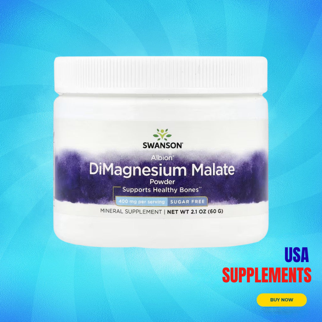 USA Supplements | Swanson, DiMagnesium Malate Powder ( Energy Production )