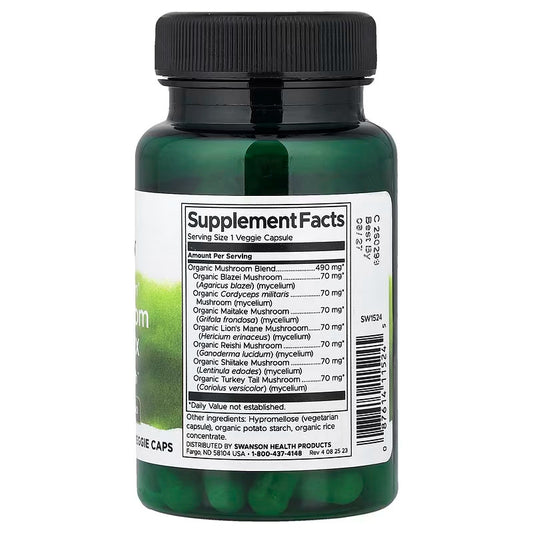 USA Supplements | Swanson, Full Spectrum® 7 Mushroom Complex ( Immune System Support )