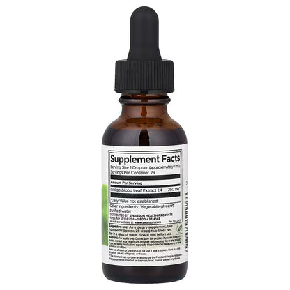USA Supplements | Swanson, Ginkgo Biloba Liquid Extract ( Cognitive Support )