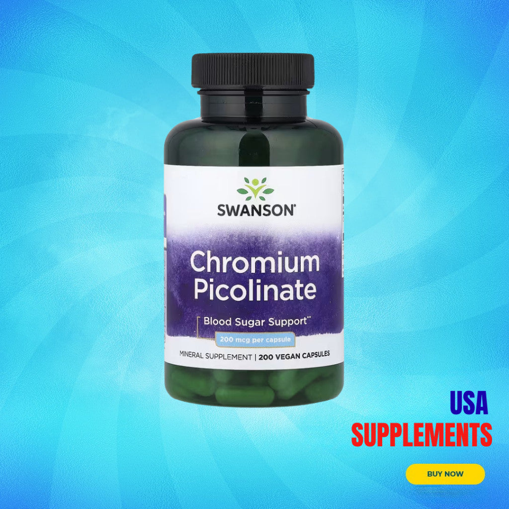 USA Supplements | Swanson, Chromium Picolinate ( Blood Sugar Metabolism and Insulin Sensitivity )
