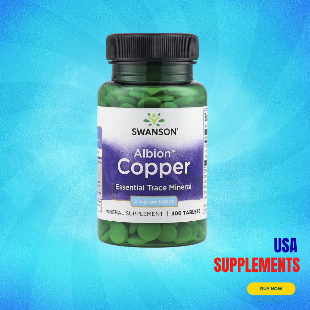 USA Supplements | Swanson, Albion® Copper, 2 mg, 300 Tablets ( Energy Metabolism )