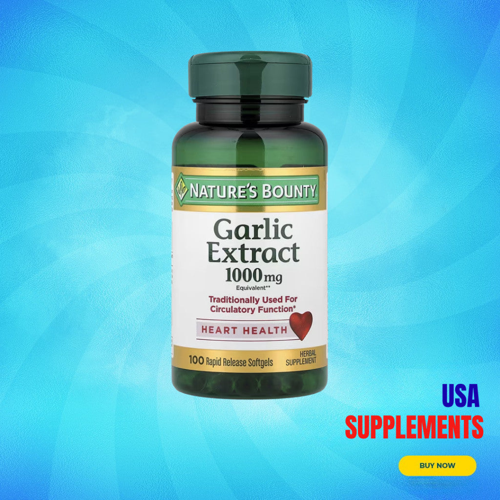 USA Supplements | Nature's Bounty, Garlic Extract ( Heart Health )