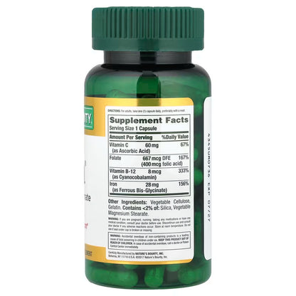 USA Supplements | Nature's Bounty, Gentle Iron®, 90 Capsules ( Supports Red Blood Cell Production )