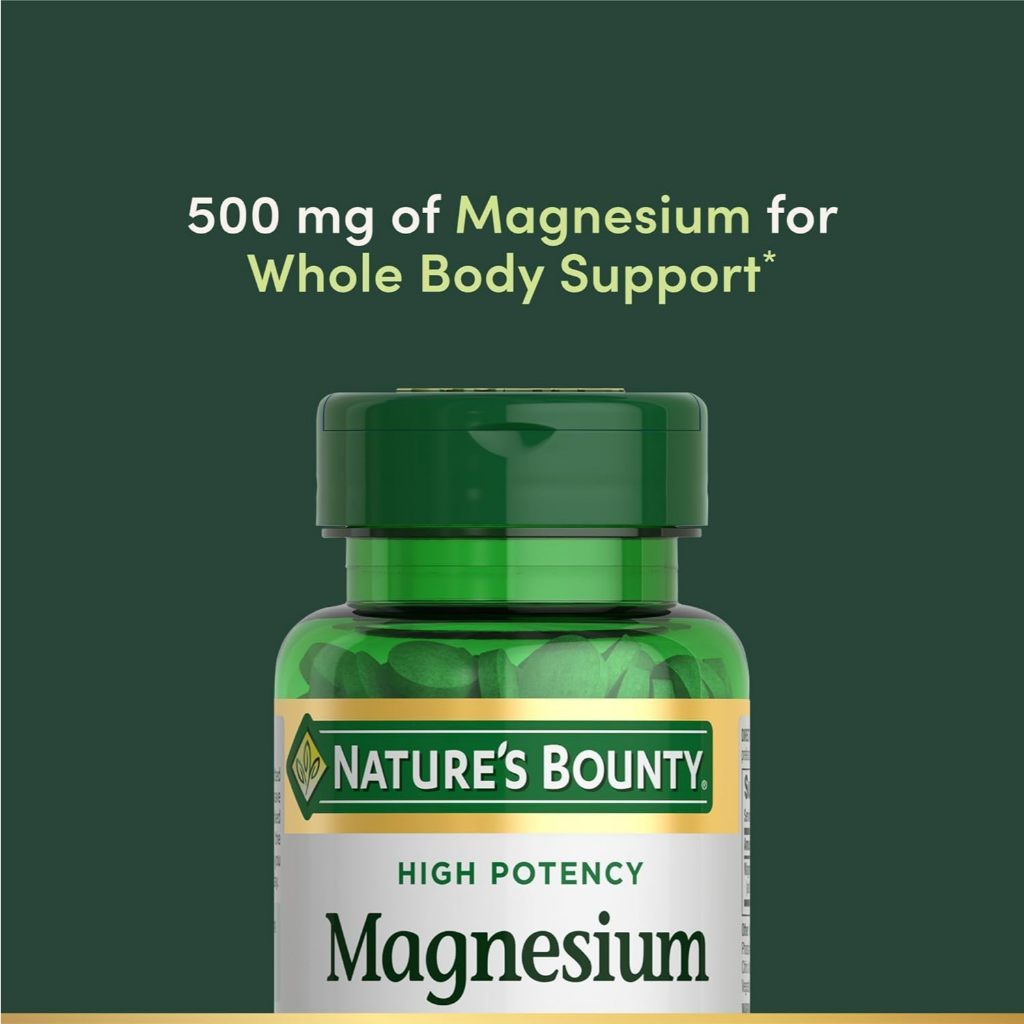 USA Supplements | Nature's Bounty, Magnesium, 100 Coated Tablets ( Supports Muscle Relaxation )
