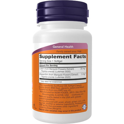 USA Supplements | NOW Foods, Lutein & Zeaxanthin , 120 Softgels ( Supports Eye and Vision Health )