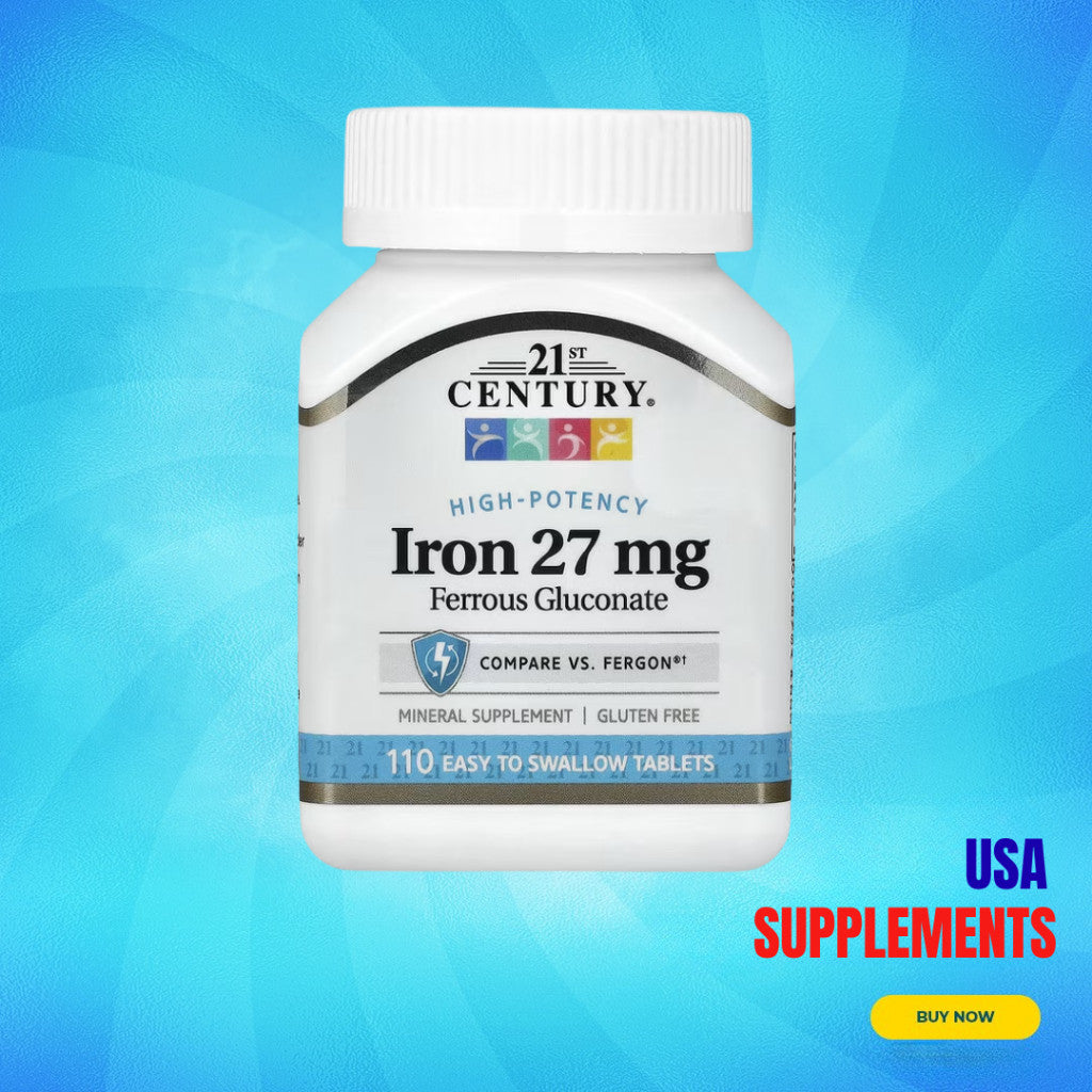USA Supplements | 21st Century, High-Potency Iron ( Supports Healthy Iron Levels )