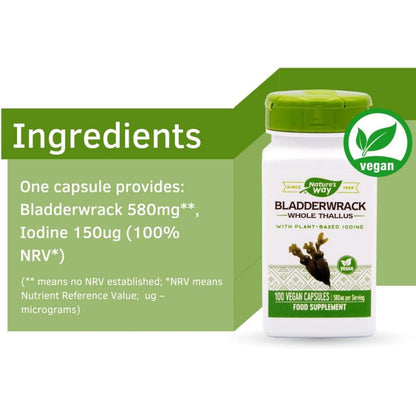 Nature's Way, Bladderwrack ( Supports Thyroid Health & Promotes Metabolic Health )