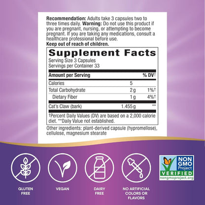 Nature's Way, Cat's Claw Bark ( Immune Support & Antioxidant Properties )