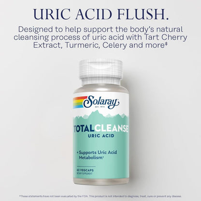 NaturalSolutions | Solaray, Total Cleanse, Colon, Liver, Lymph, Uric Acid, + Supports Uric Acid