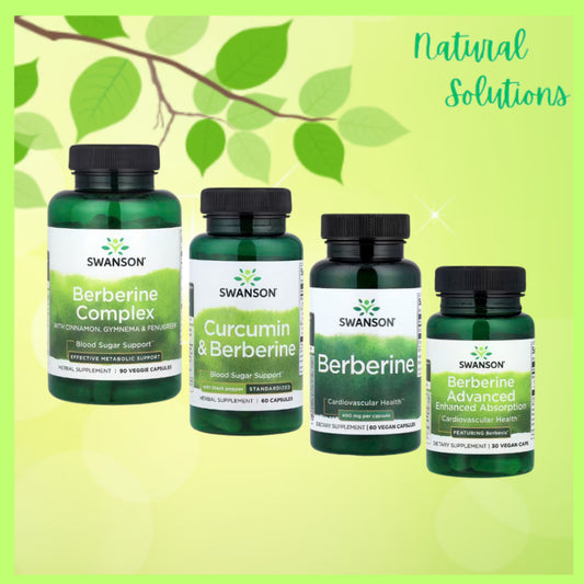 NaturalSolutions | Swanson Berberine Advanced, Curcumin, Complex, Black Pepper Cardiovascular Health