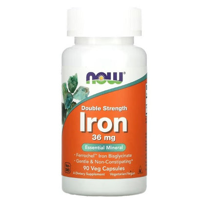 LittleSunshine | NOW Foods, Iron, 36 mg, 90 Veg Capsules Ferrochel™ Iron Bisglycinate