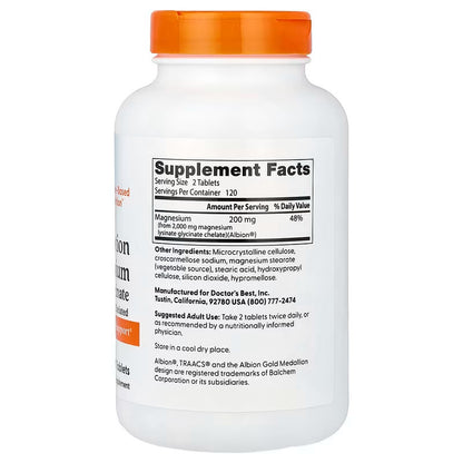 USA Supplements | Doctor's Best, High Absorption Magnesium Lysinate Glycinate ( Sleep Support )