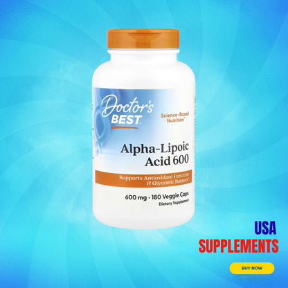 USA Supplements | Doctor's Best, Alpha-Lipoic Acid 600, 600 mg ( Antioxidant Support )