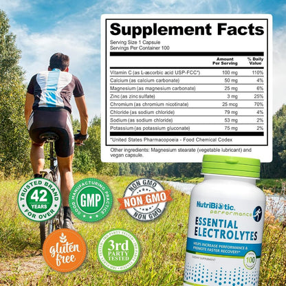 USA Supplements | NutriBiotic, Performance, Essential Electrolytes ( Supports Hydration )