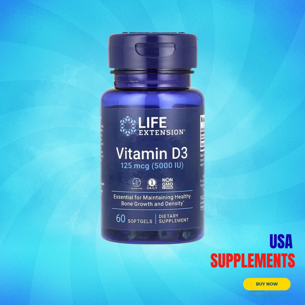 USA Supplements | Life Extension, Vitamin D3 ( Immune System Support, Bone & Teeth Health )