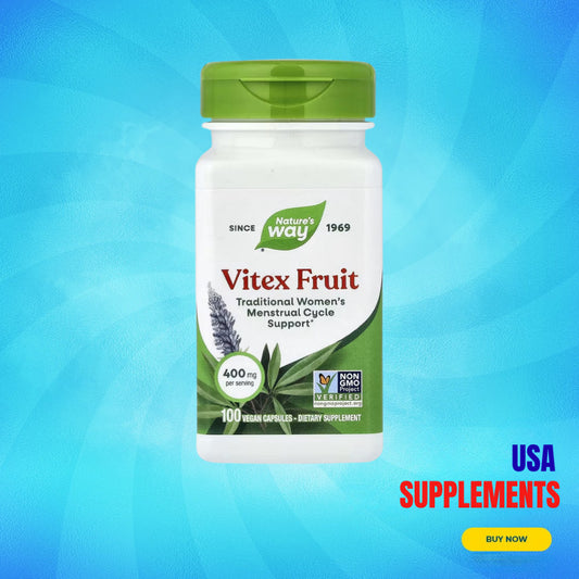 USA Supplements | Nature's Way, Vitex Fruit, 100 Vegan Capsules ( Hormonal Balance Support )