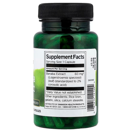 USA Supplements | Swanson, Banaba Extract, 90 Capsules ( Blood Sugar Support )