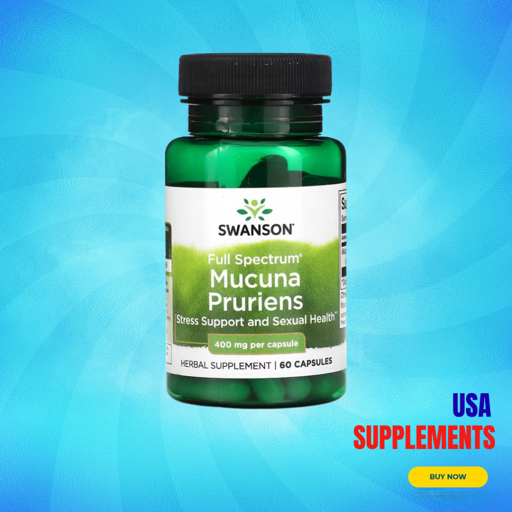 USA Supplements | Swanson, Full Spectrum Mucuna Pruriens ( Gas & Bloating Relief )