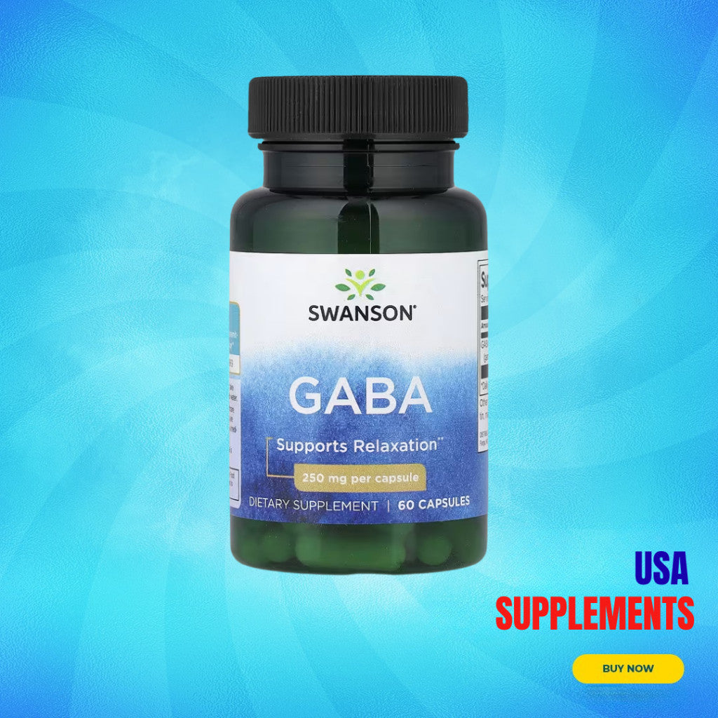 USA Supplements | Swanson, Gaba, 250 mg, 60 Capsules ( Relaxation & Stress Support )