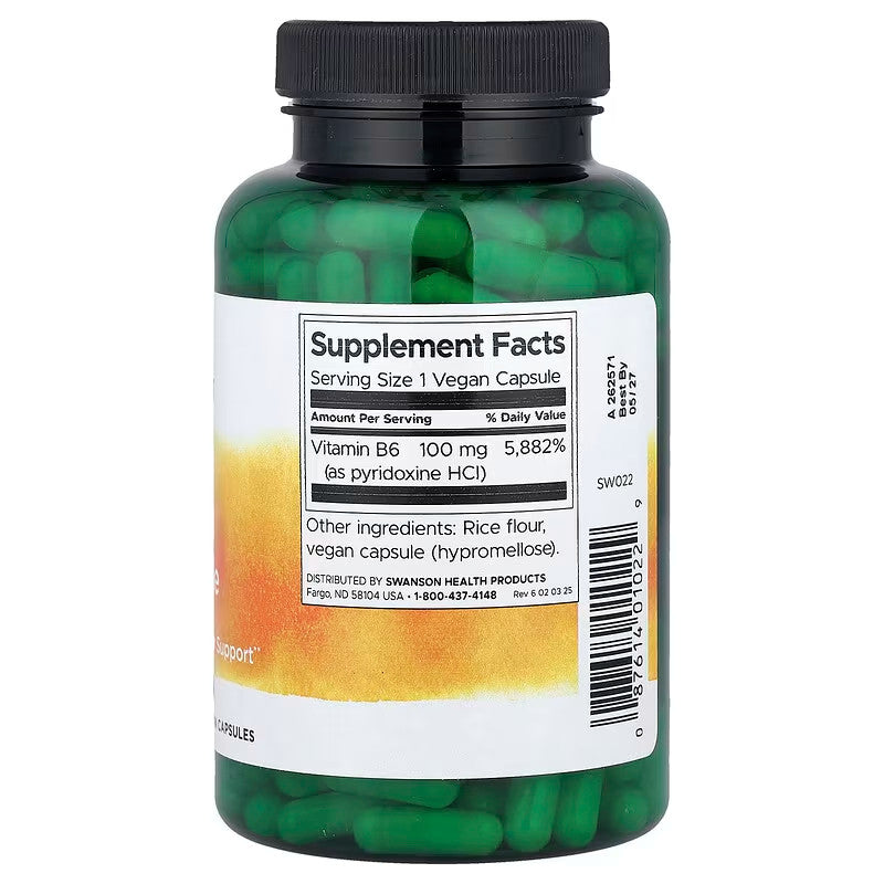 USA Supplements | Swanson, Vitamin B6 Pyridoxine ( Energy Metabolism Support )