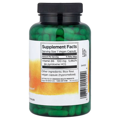USA Supplements | Swanson, Vitamin B6 Pyridoxine ( Energy Metabolism Support )