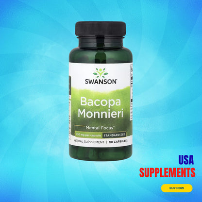 USA Supplements | Swanson, Bacopa Monnieri, 250 mg, 90 Capsules ( Supports Memory )