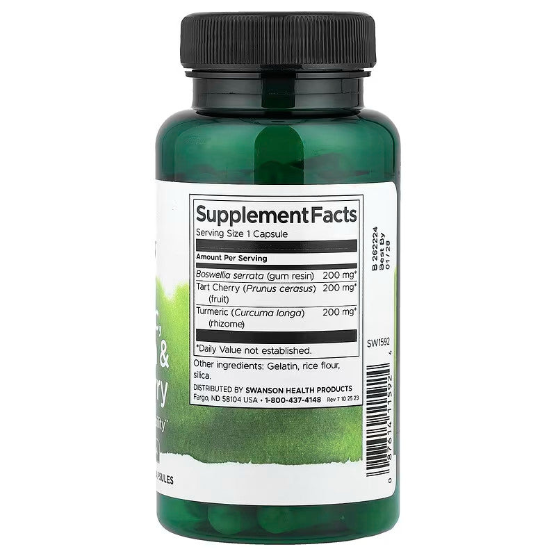 USA Supplements | Swanson, Full Spectrum®, Turmeric, Boswellia & Tart Cherry ( Joint Health )