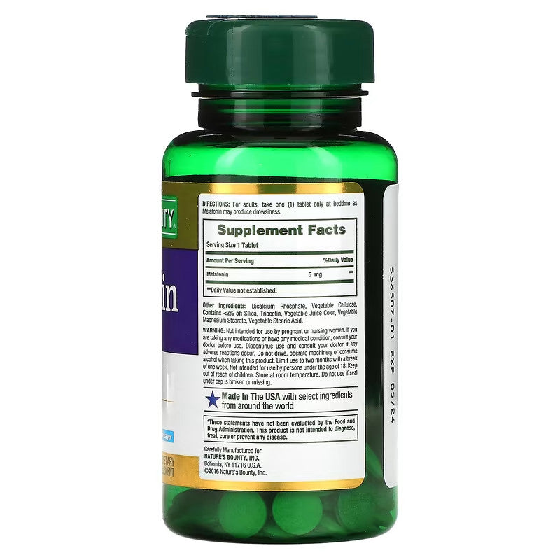 USA Supplements | Nature's Bounty, Dual Spectrum, Melatonin, 5 mg ( Sleep Support )