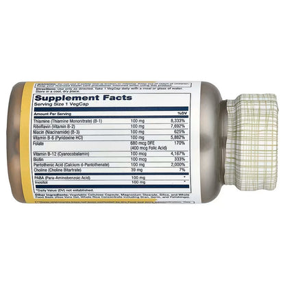 USA Supplements | Solaray, Vitamin B-Complex 100, 50 VegCaps ( Energy Production )