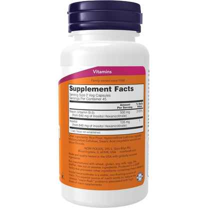 USA Supplements | NOW Foods, Flush-Free Niacin, 250 mg, 90 Veg Capsules ( Supports Metabolism )