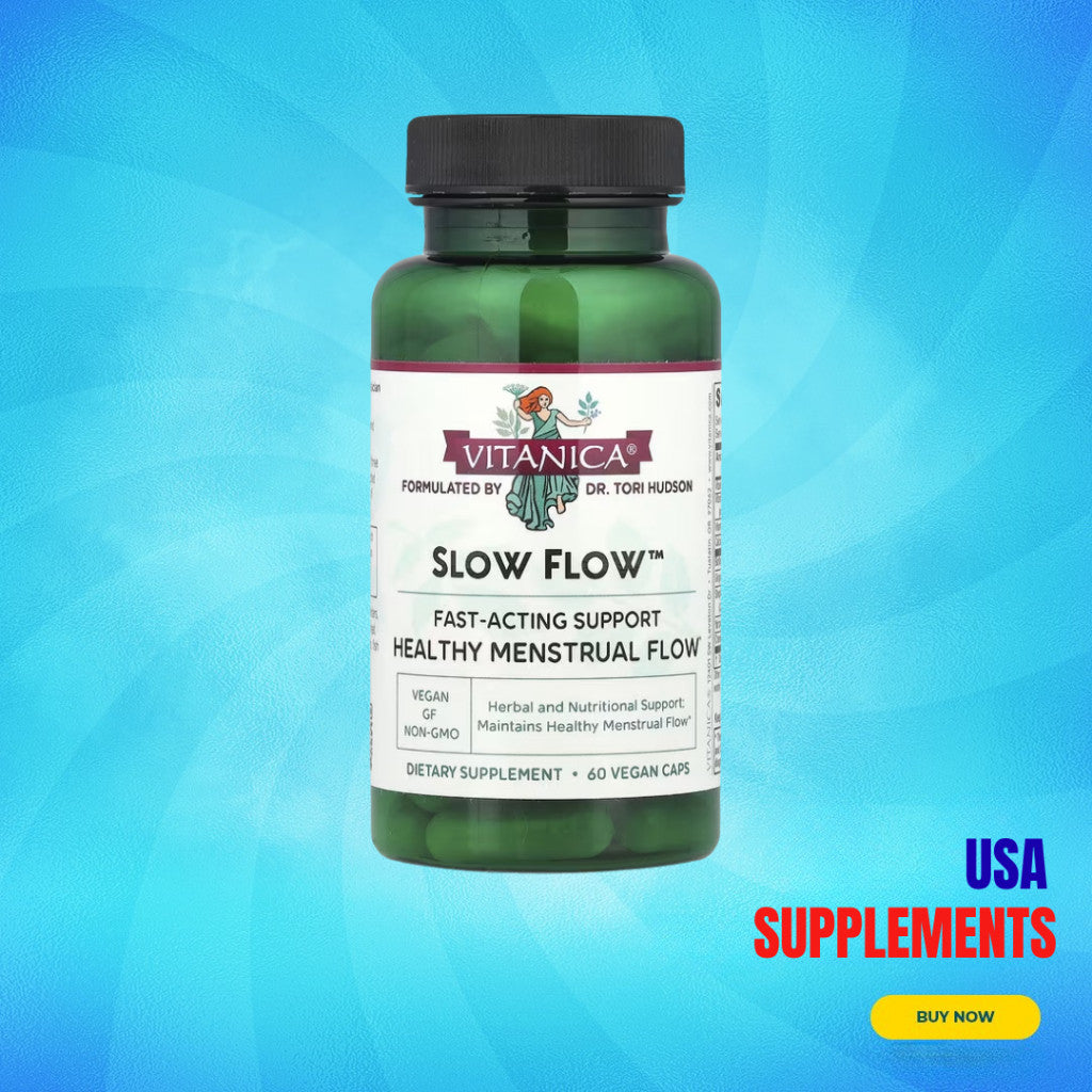 USA Supplements | Vitanica, Slow Flow Capsules ( Supports Healthy Menstrual Flow )